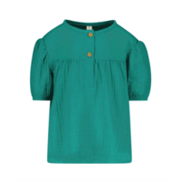 The New Chapter Mousseline blouse with puffed sleeve Leaf green