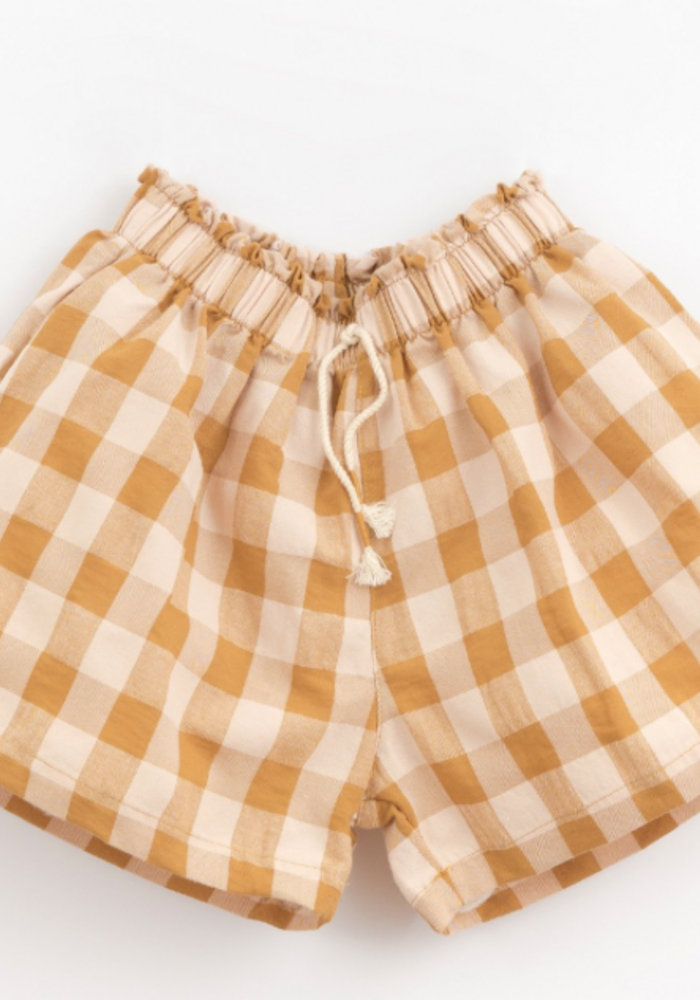 PlayUp VICHY WOVEN SHORTS LEMONGRASS