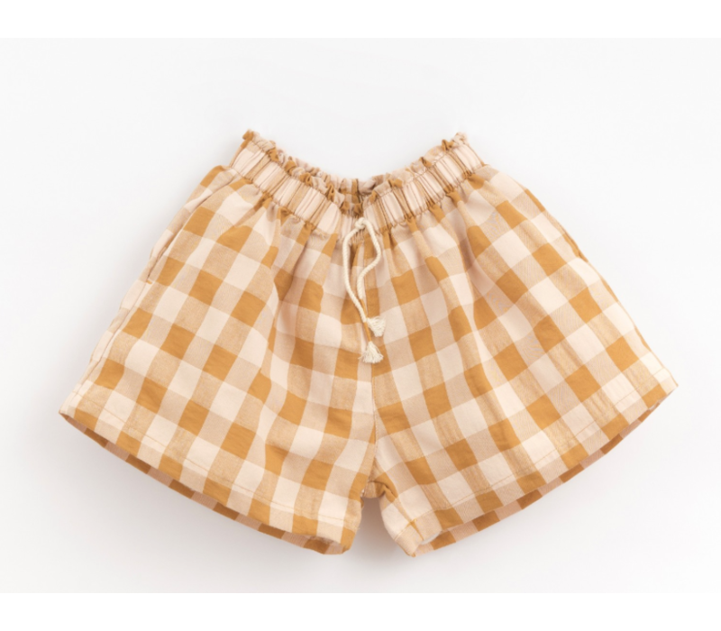 PlayUp VICHY WOVEN SHORTS LEMONGRASS