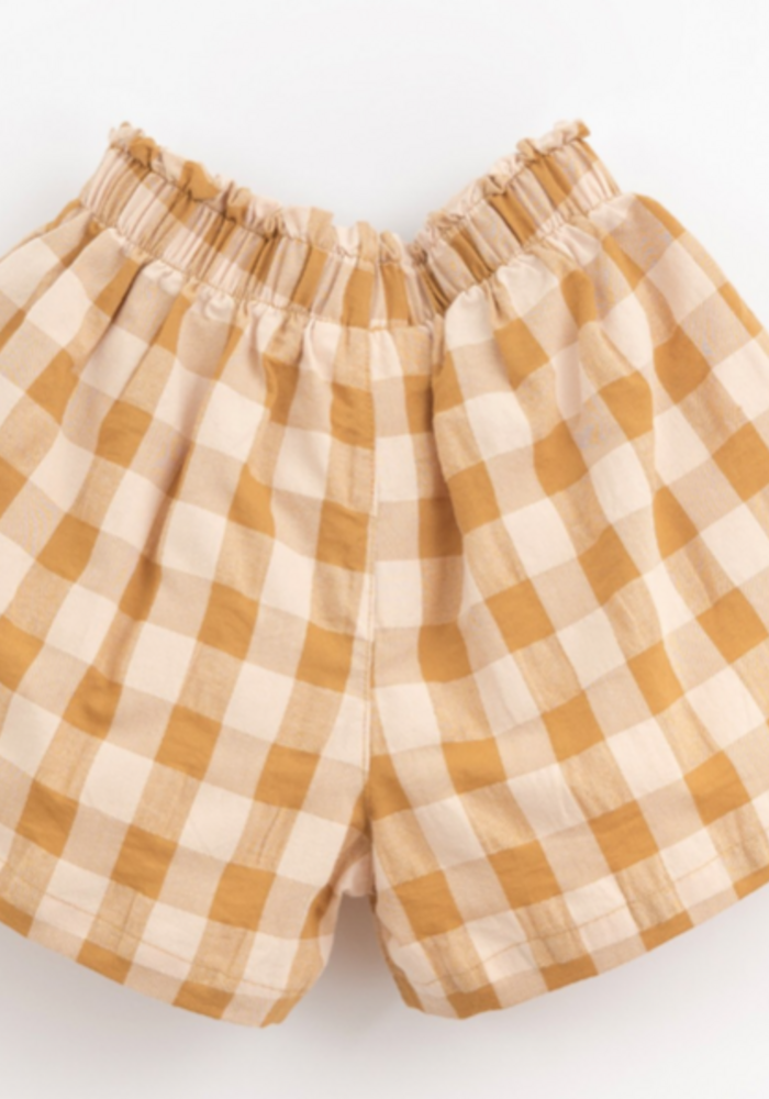 PlayUp VICHY WOVEN SHORTS LEMONGRASS