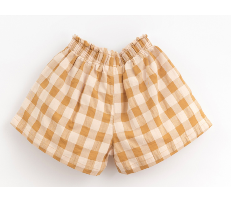 PlayUp VICHY WOVEN SHORTS LEMONGRASS