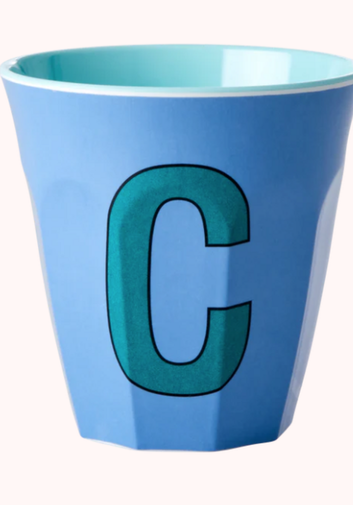 Rice beker melcu-alpcb Letter C Zacht Blauw