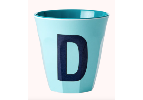 Rice Rice beker melcu-alpde Letter D Zacht Blauw