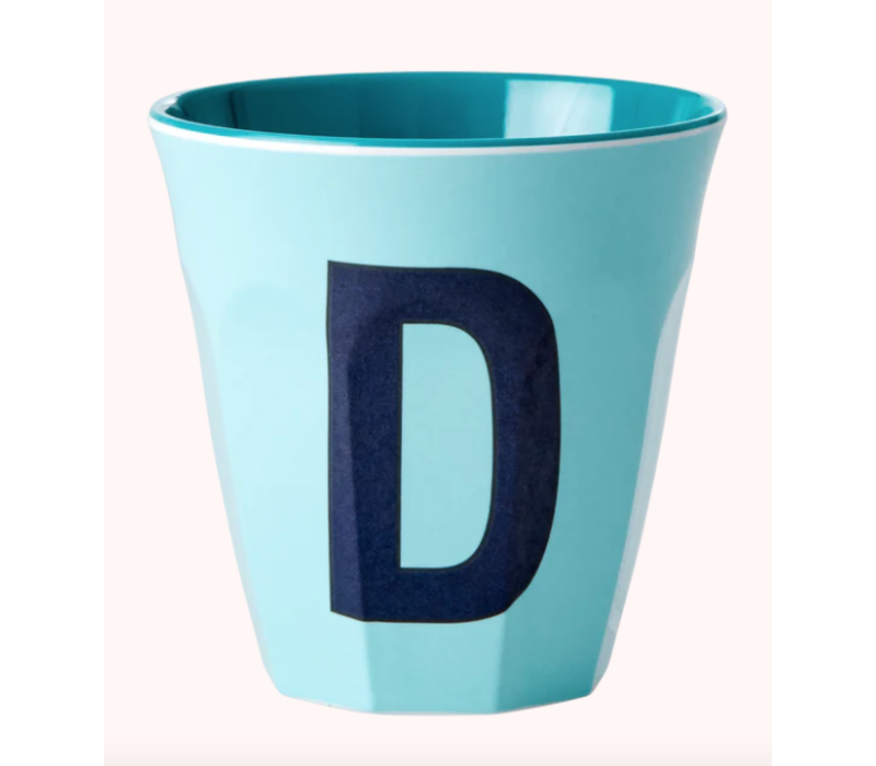 Rice beker melcu-alpde Letter D Zacht Blauw