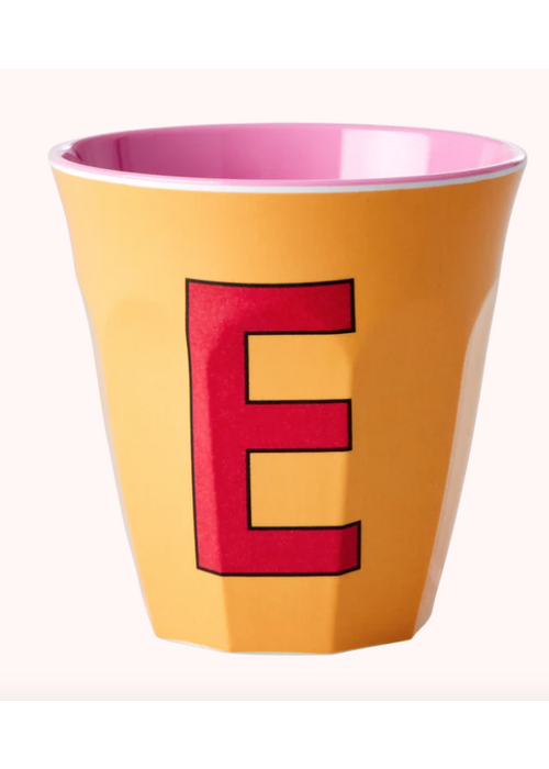 Rice Rice beker melcu-alpei Letter E Abrikoos