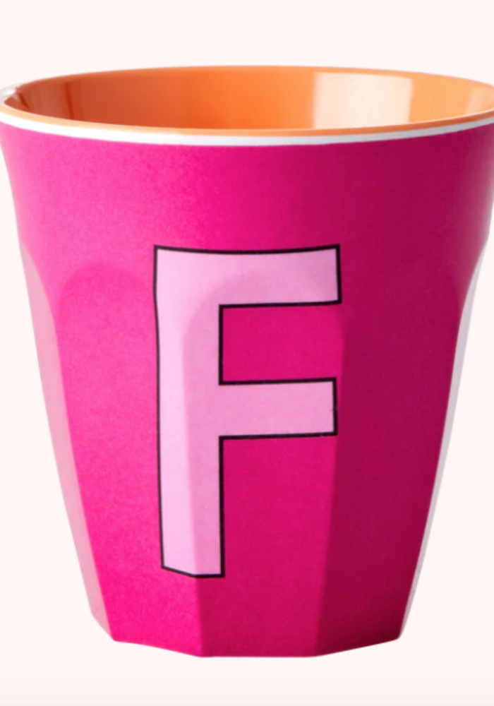 Rice melcu-alpfi Letter F Fuchsia