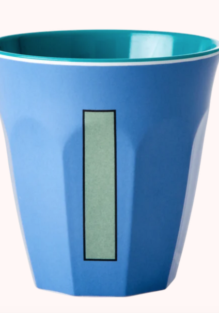 Rice beker melcu-alpib Letter I Blauw
