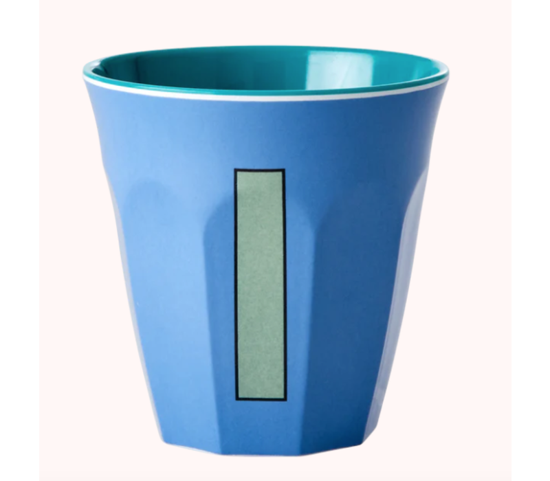 Rice beker melcu-alpib Letter I Blauw