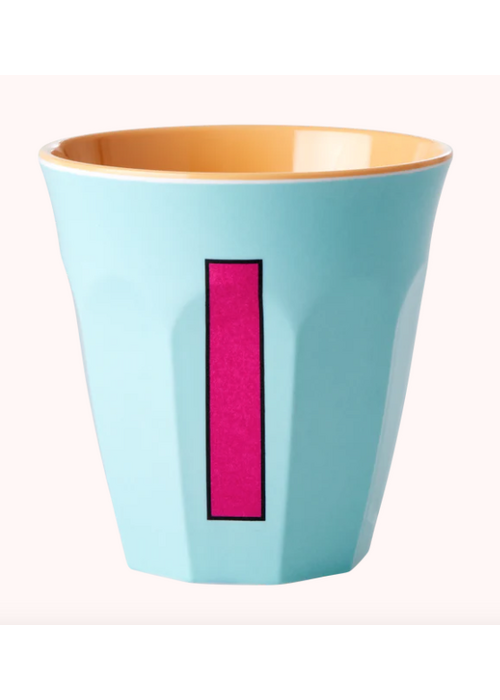 Rice Rice beker melcu-alpii Letter I Zacht Blauw