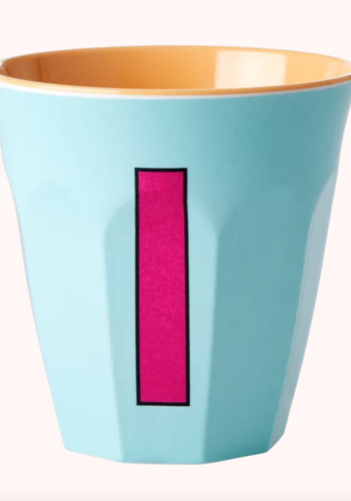 Rice beker melcu-alpii Letter I Zacht Blauw