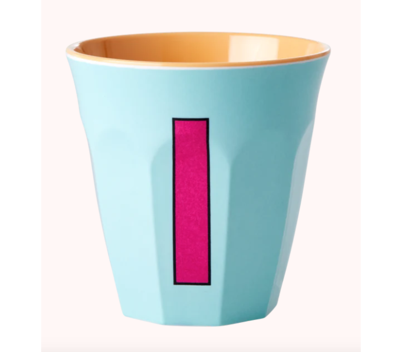 Rice beker melcu-alpii Letter I Zacht Blauw