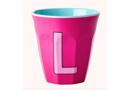 Rice Rice beker melcu-alpli Letter L Pink Rice Rice beker melcu-alpli Letter L Pink