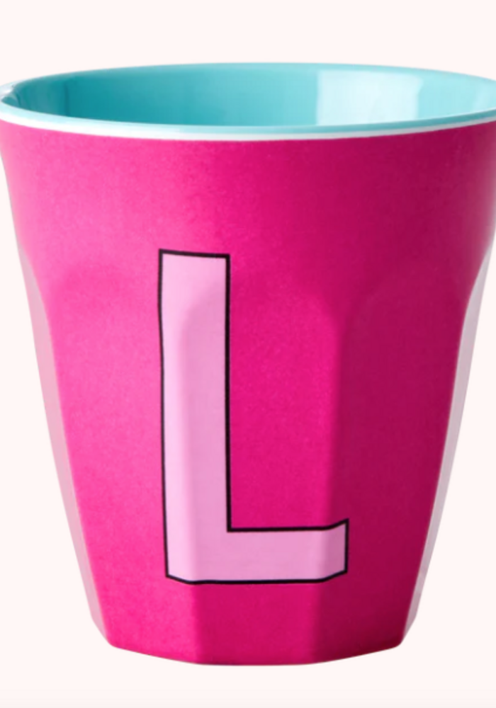 Rice beker melcu-alpli Letter L Pink