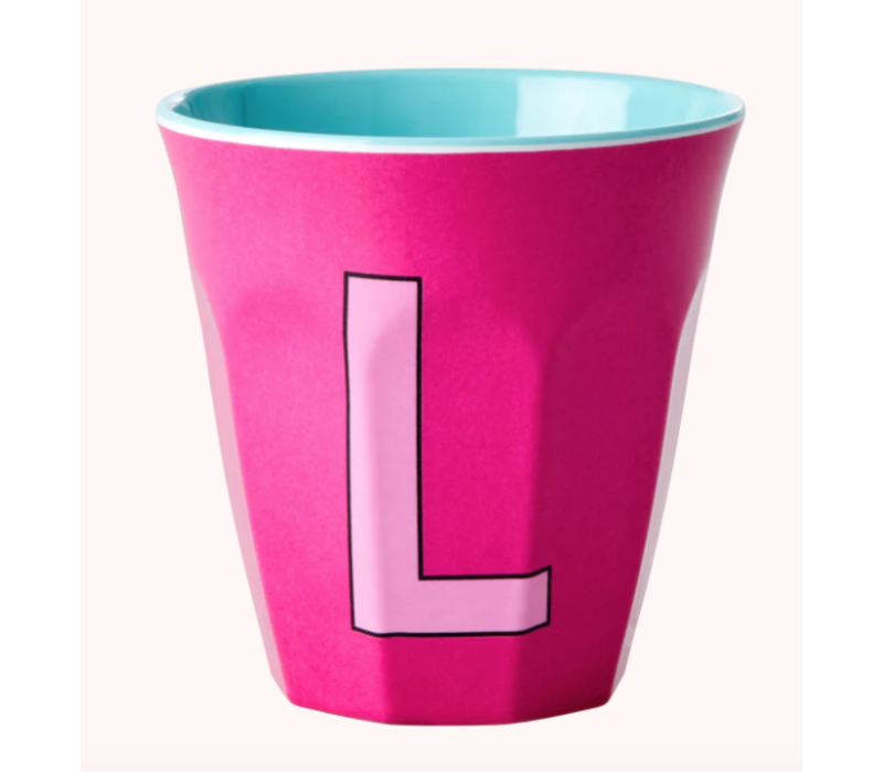 Rice beker melcu-alpli Letter L Pink