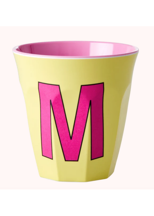 Rice Rice beker melcu-alpmi Letter M Zacht geel