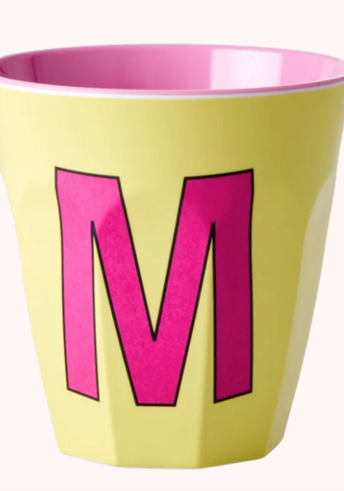 Rice beker melcu-alpmi Letter M Zacht geel