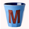 Rice Rice beker melcu-alpmb Letter M Zacht blauw