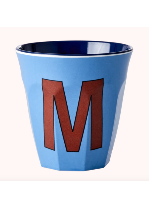 Rice Rice beker melcu-alpmb Letter M Zacht blauw