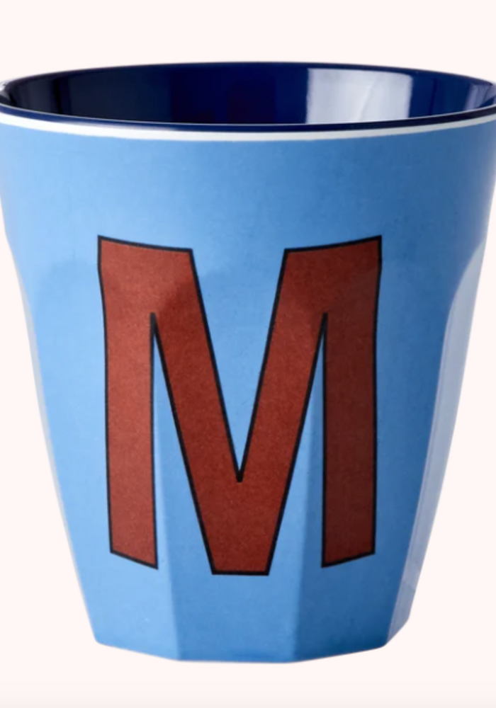 Rice beker melcu-alpmb Letter M Zacht blauw