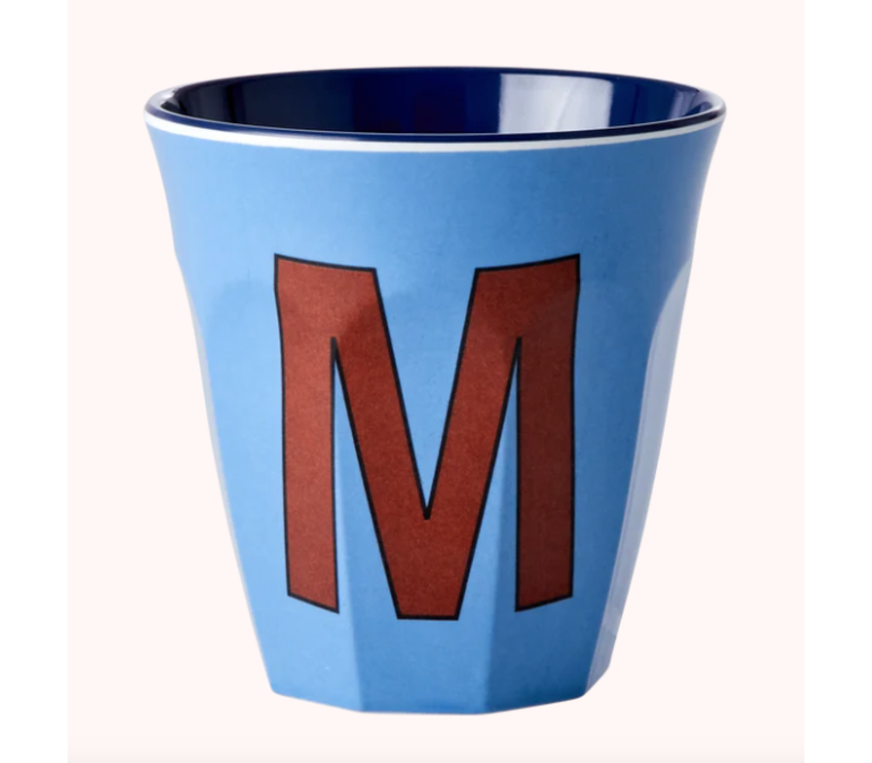 Rice beker melcu-alpmb Letter M Zacht blauw