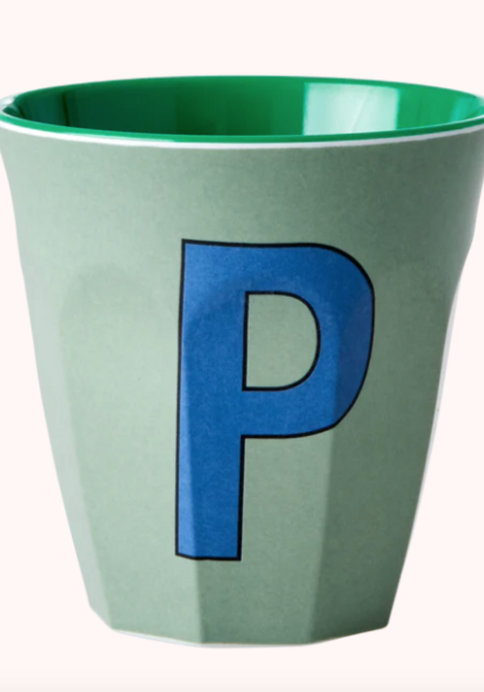 Rice beker melcu-alppb Letter P Khaki
