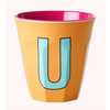 Rice Rice beker melcu-alpui Letter U Abrikoos