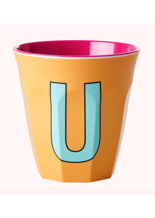 Rice Rice beker melcu-alpui Letter U Abrikoos