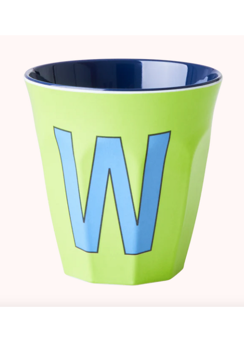 Rice Rice beker melcu-alpwb2 Letter W Groen