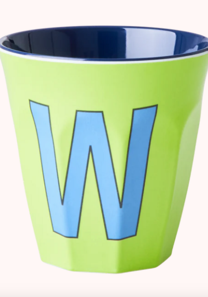 Rice beker melcu-alpwb2 Letter W Groen