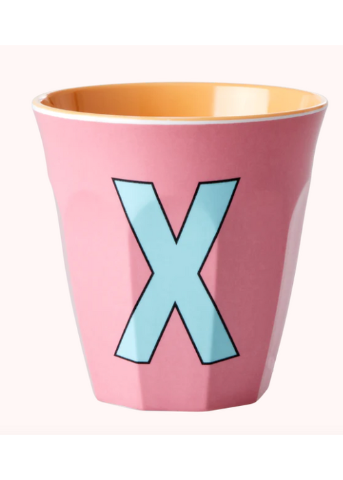 Rice Rice beker melcu-alpxi Letter  X Zacht Roze