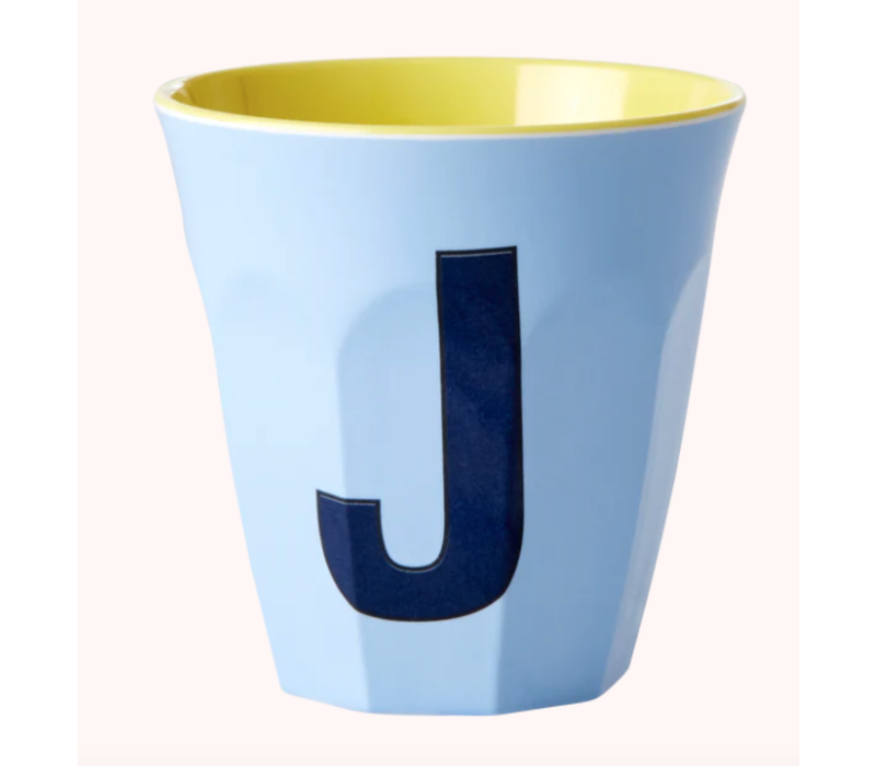 Rice melcu-alpjb Letter J Soft Blue