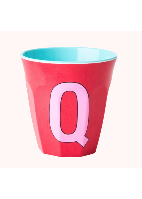 Rice Rice beker melcu-alpi Letter Q Roze