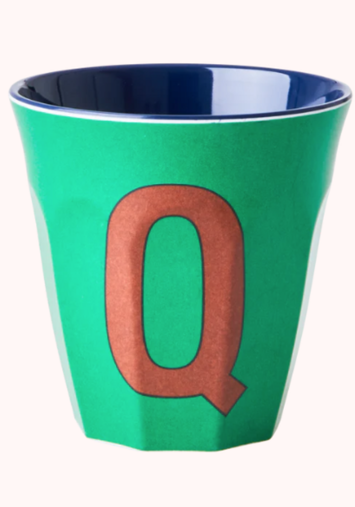 Rice beker melcu-alpqb Letter Q Groen