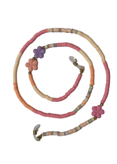 Holy Cow Brillenkoordje - Bloem - Roze/Oranje