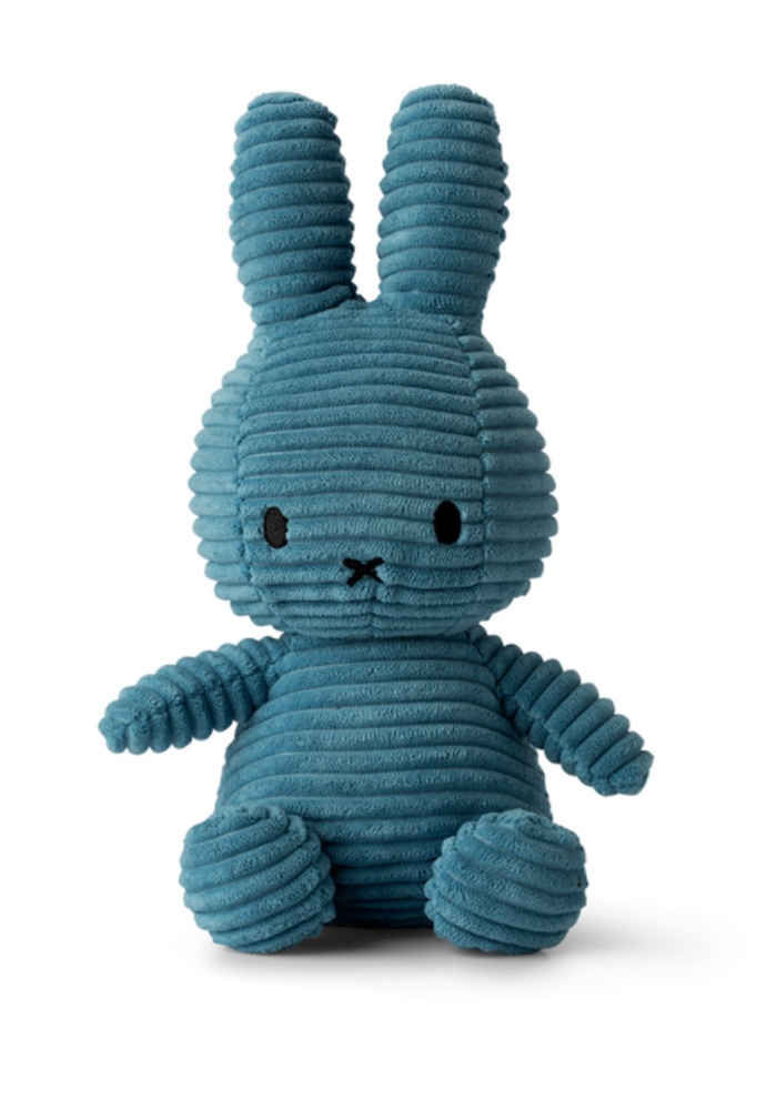 Nijntje - Miffy Sitting Eco Corduroy Aviator Blue -23 cm