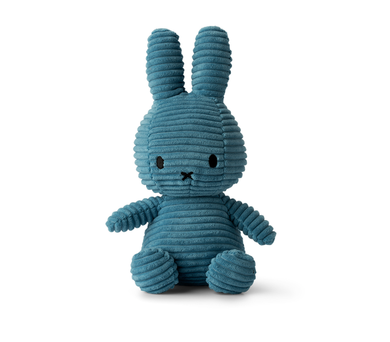 Nijntje - Miffy Sitting Eco Corduroy Aviator Blue -23 cm