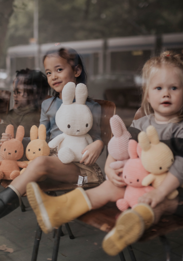 Nijntje - Miffy Sitting Corduroy Offwhite - 33 cm