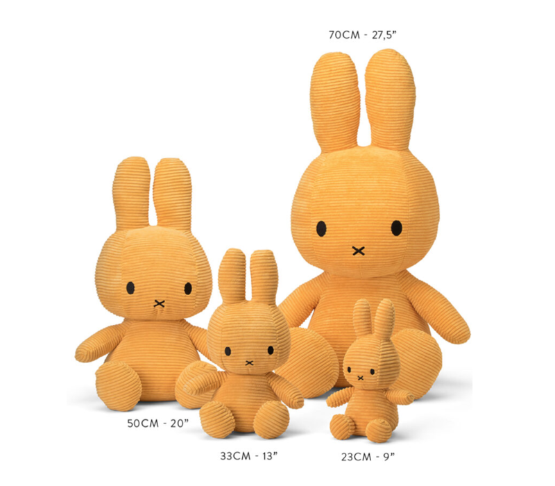 Nijntje - Miffy Sitting Corduroy Yellow -23 cm