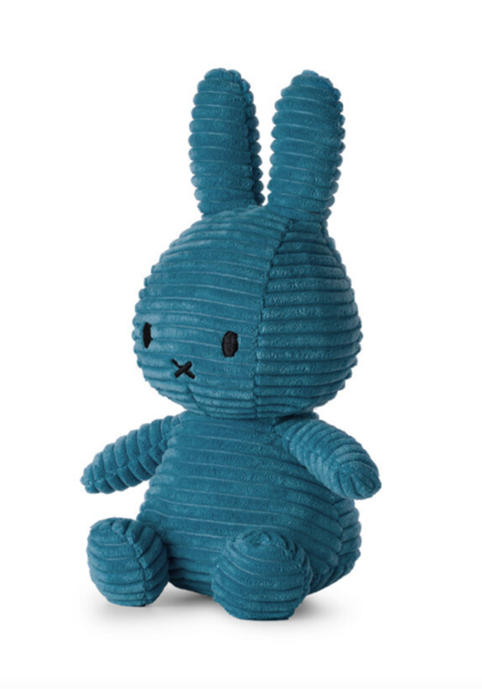 Nijntje - Miffy Sitting Eco Corduroy Aviator Blue -23 cm