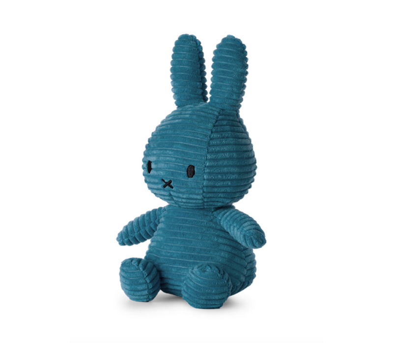 Nijntje - Miffy Sitting Eco Corduroy Aviator Blue -23 cm