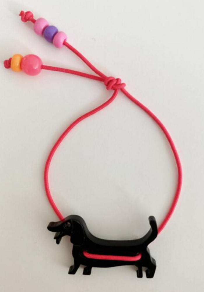 ByMelo Armbandje Teckel zwart