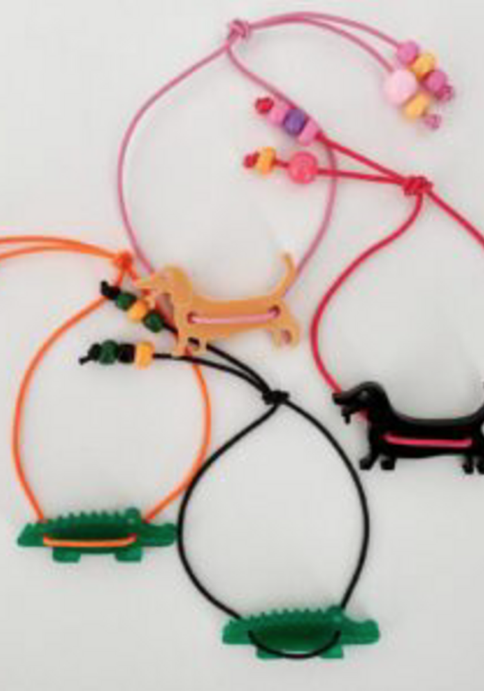 ByMelo Armbandje Krokodil zwart