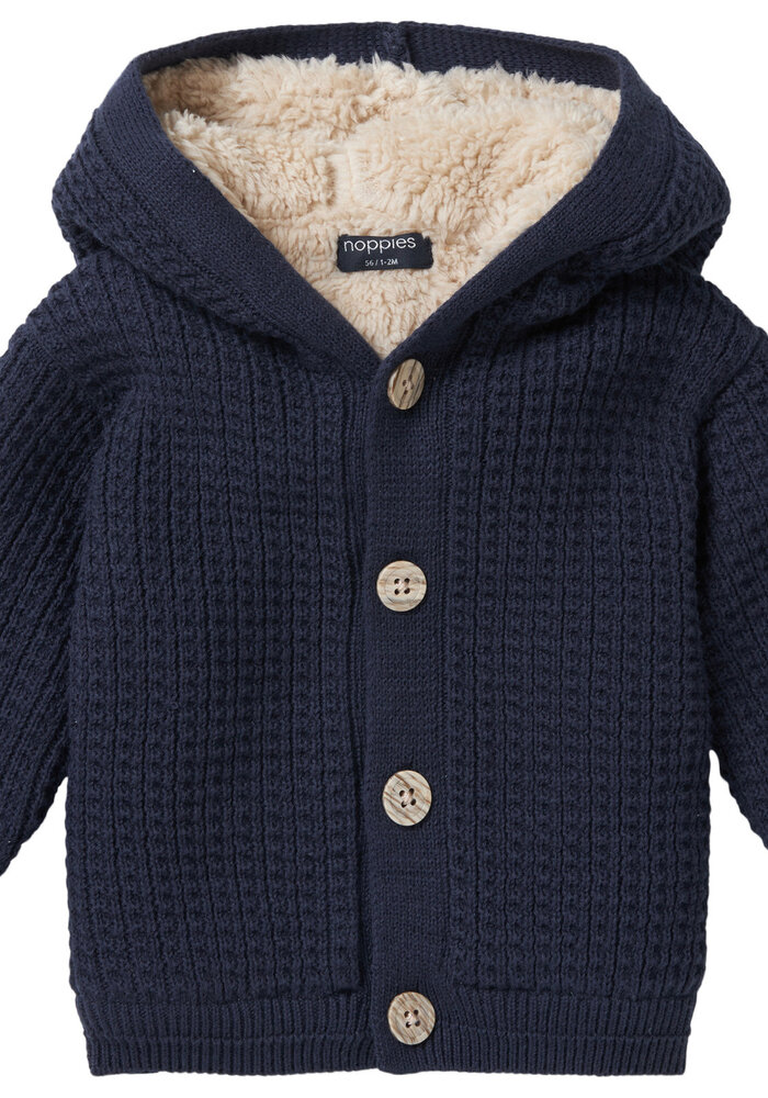 Noppies Boys cardigan Takoma long sleeve Black Iris