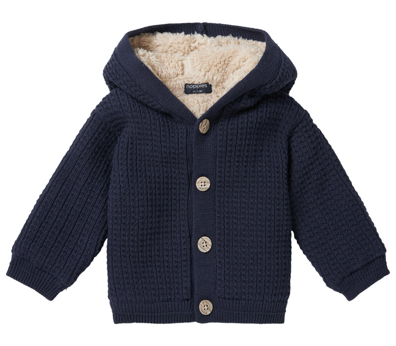 Noppies Boys cardigan Takoma long sleeve Black Iris