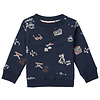 Noppies Boys sweater Troutman long sleeve allover print Black Iris
