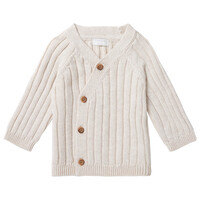 Noppies Unisex cardigan Tyrone long sleeve Oatmeal