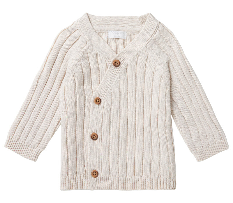 Noppies Unisex cardigan Tyrone long sleeve Oatmeal