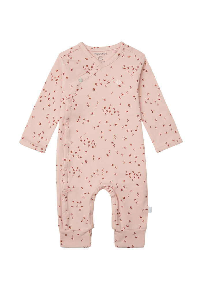 Noppies Unisex Playsuit Nuuk long sleeve allover print Rose Smoke
