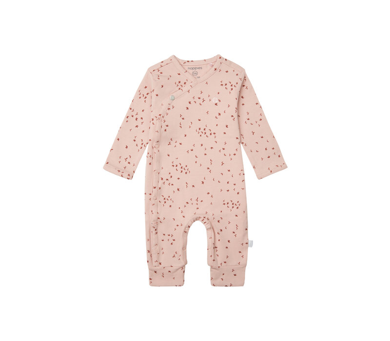 Noppies Unisex Playsuit Nuuk long sleeve allover print Rose Smoke