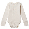 Noppies Noppies Unisex romper Torrington long sleeve Oatmeal